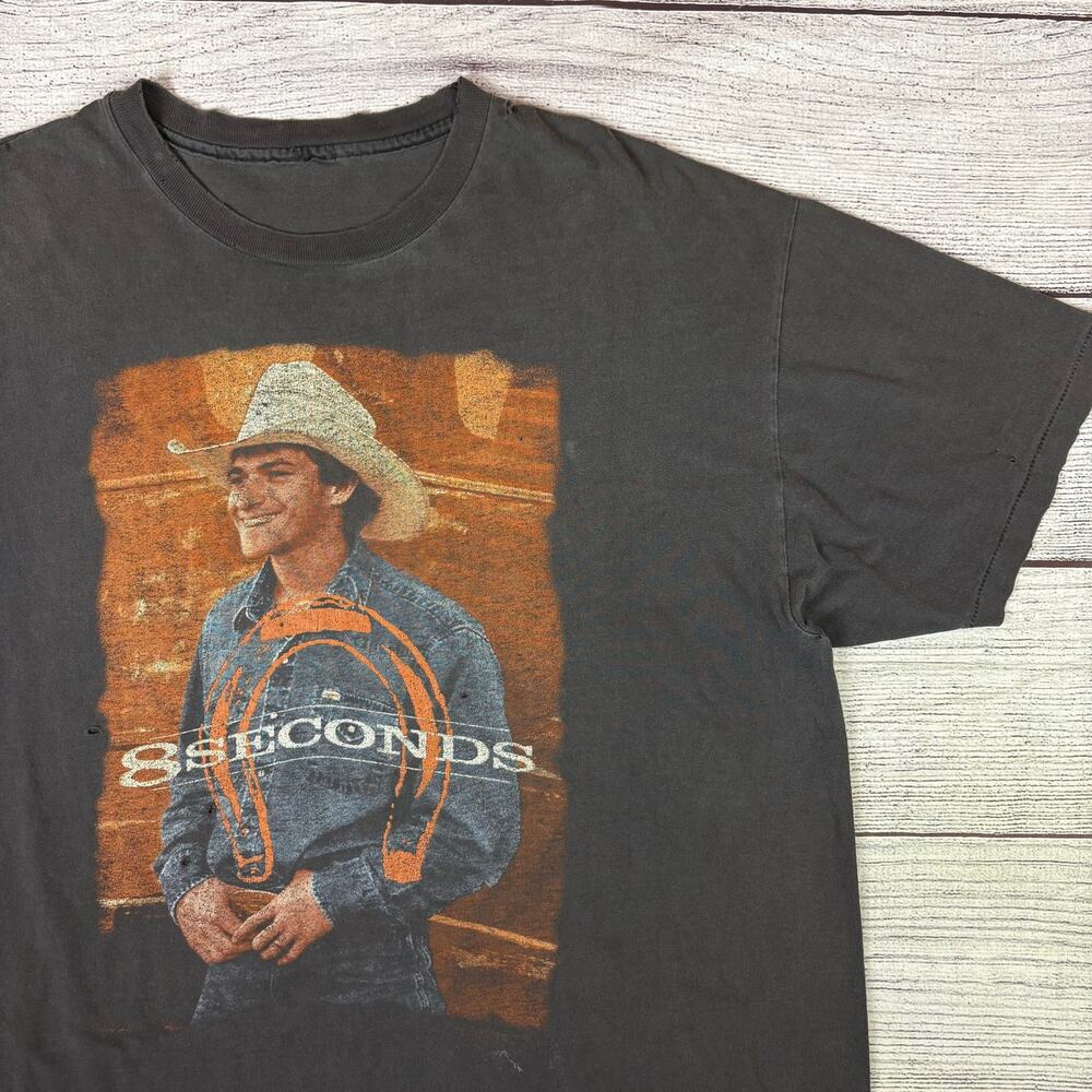 Vintage 1990s Lane Frost 8 Seconds Movie Promo Rodeo T-Shirt